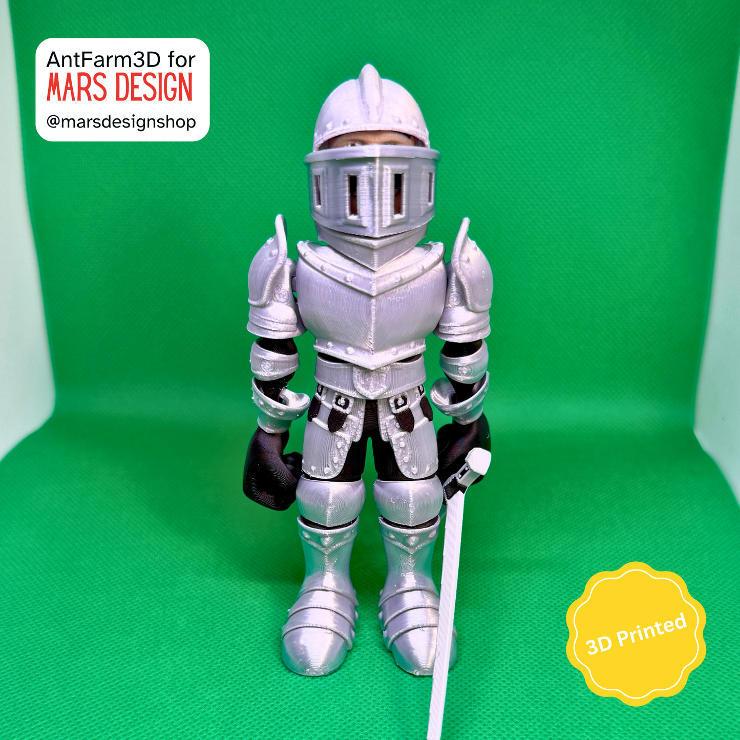 ⚔️ 3D დაბეჭდილი სათამაშო რაინდი / 3D Printed Toy Knight