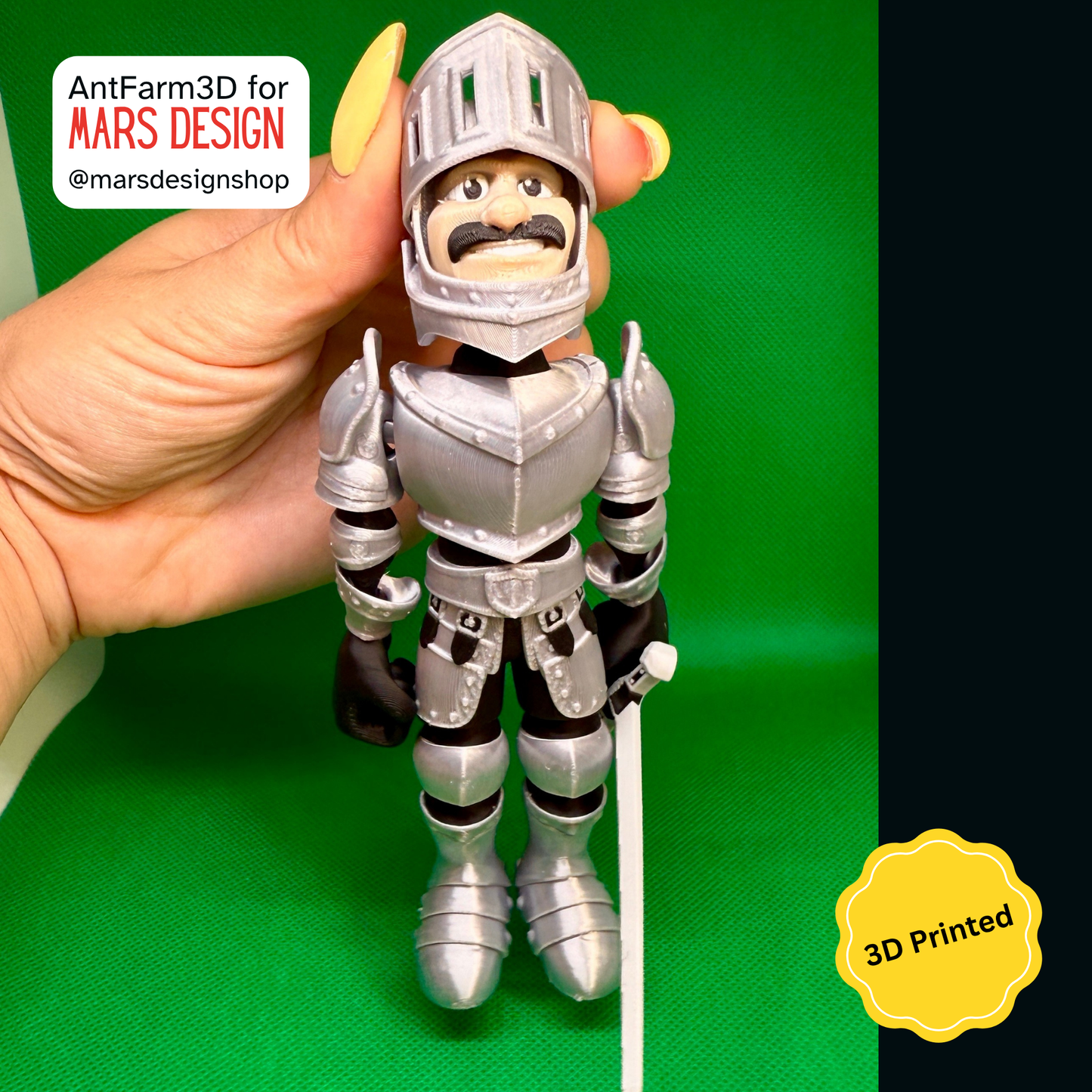 ⚔️ 3D დაბეჭდილი სათამაშო რაინდი / 3D Printed Toy Knight