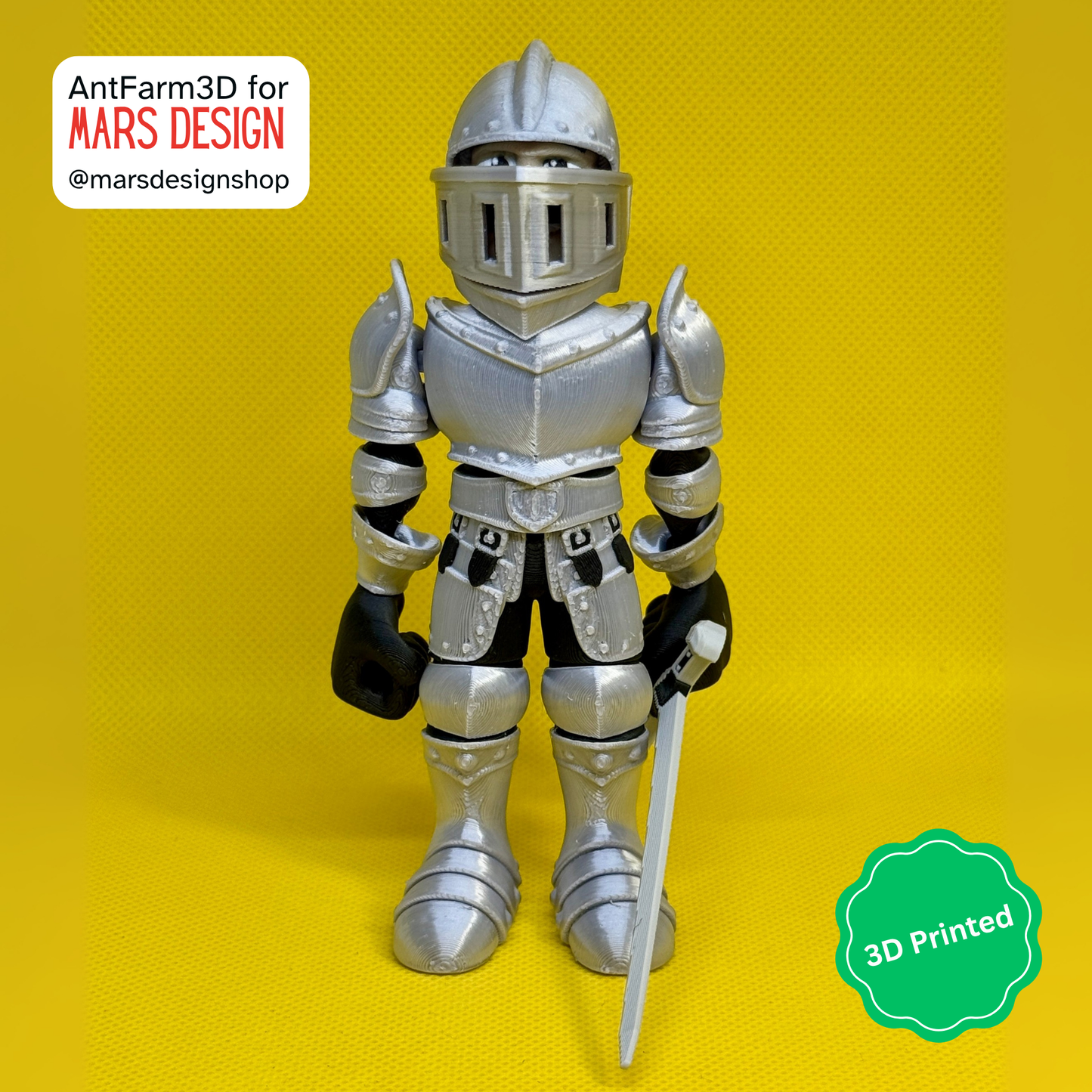 ⚔️ 3D დაბეჭდილი სათამაშო რაინდი / 3D Printed Toy Knight