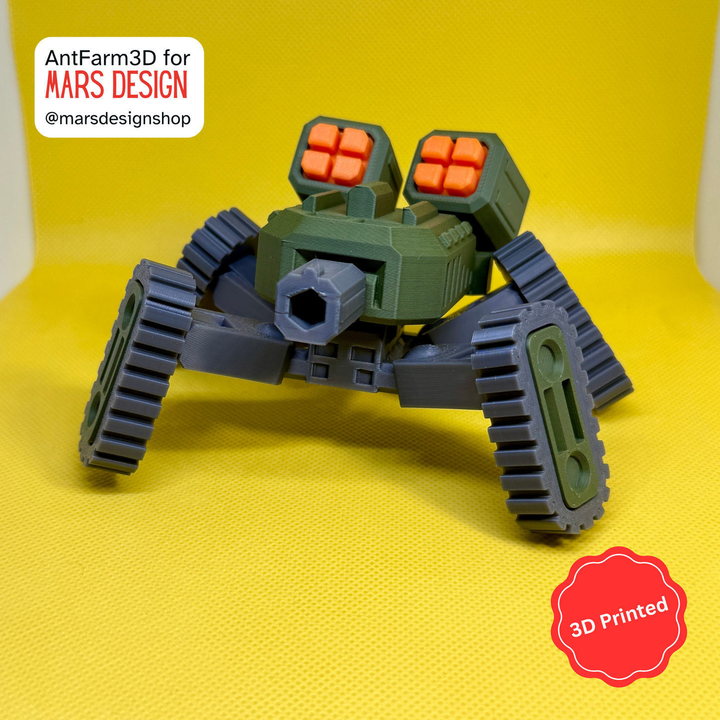 3D დაბეჭდილი საბრძოლო ტანკი / 3D Printed Mecha Tank