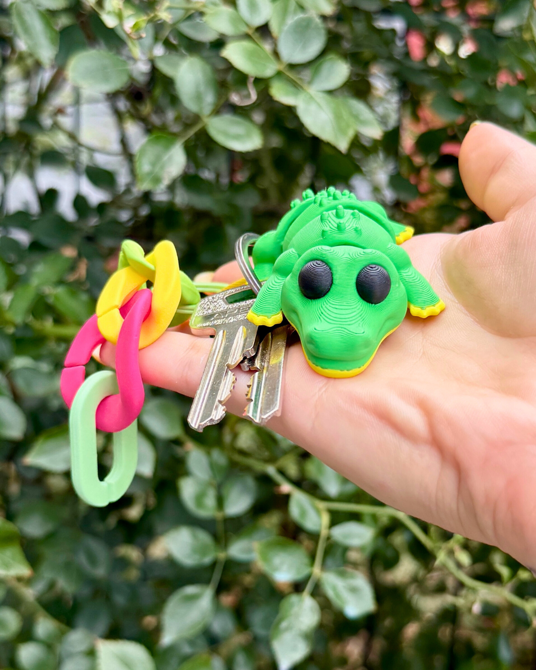 3D Printed ნიანგი ბრელოკი / Crocodile Keychain