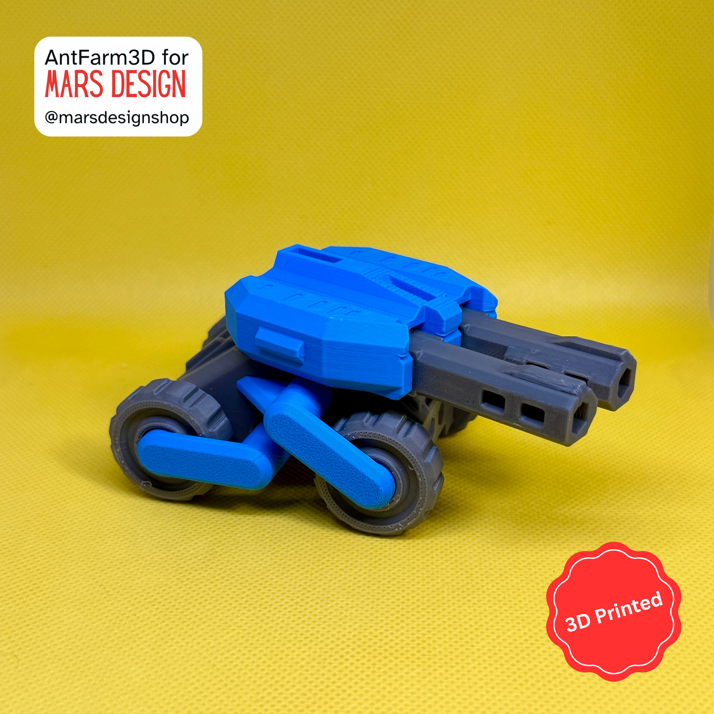 3D დაბეჭდილი საბრძოლო მინი ტანკი / 3D Printed Mecha Tank mini