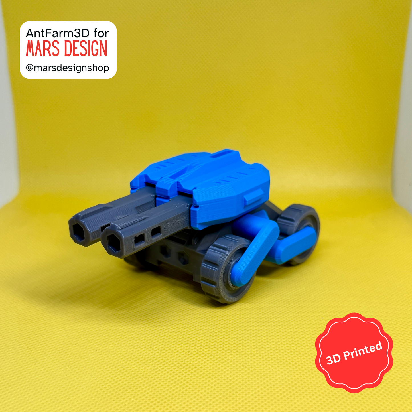 3D დაბეჭდილი საბრძოლო მინი ტანკი / 3D Printed Mecha Tank mini