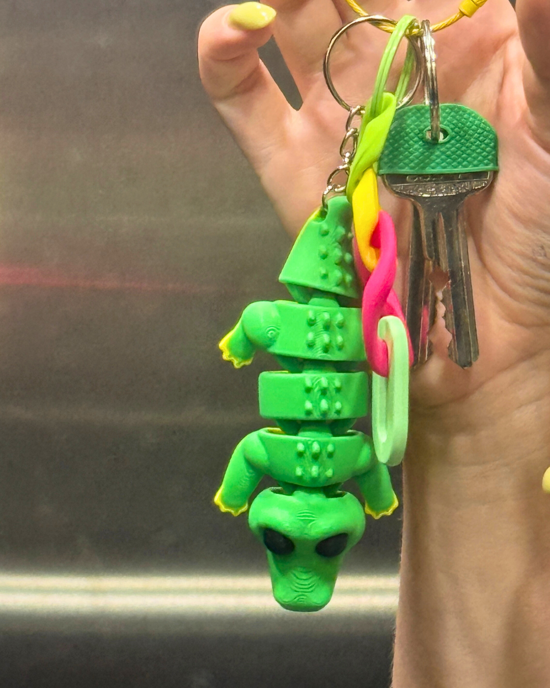 3D Printed ნიანგი ბრელოკი / Crocodile Keychain