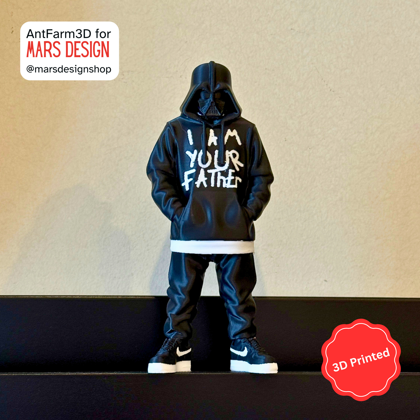 ⚠️ 3D დაბეჭდილი ფიგურა დართ ვეიდერი / 3D Printed Toy Darth Vader
