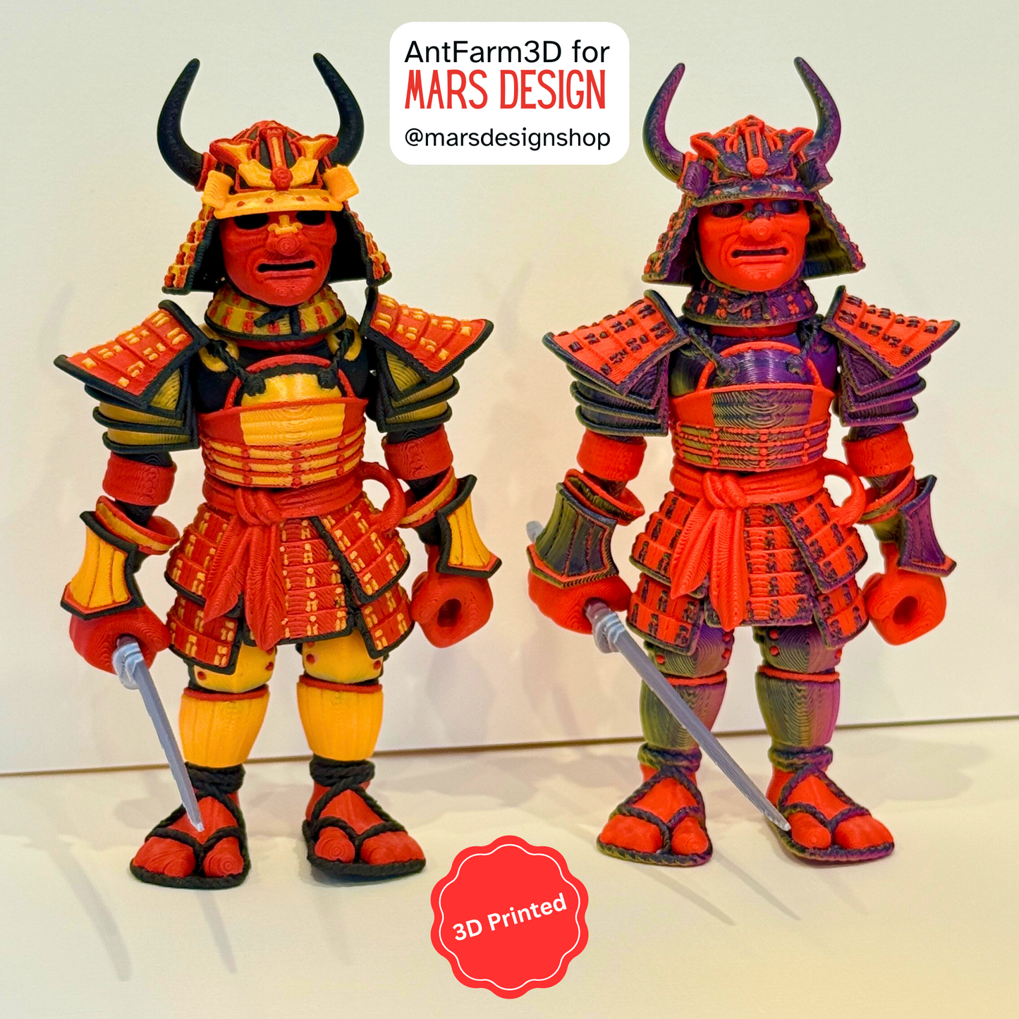 ⚔️ 3D დაბეჭდილი სათამაშო სამურაი / 3D Printed Toy Samurai