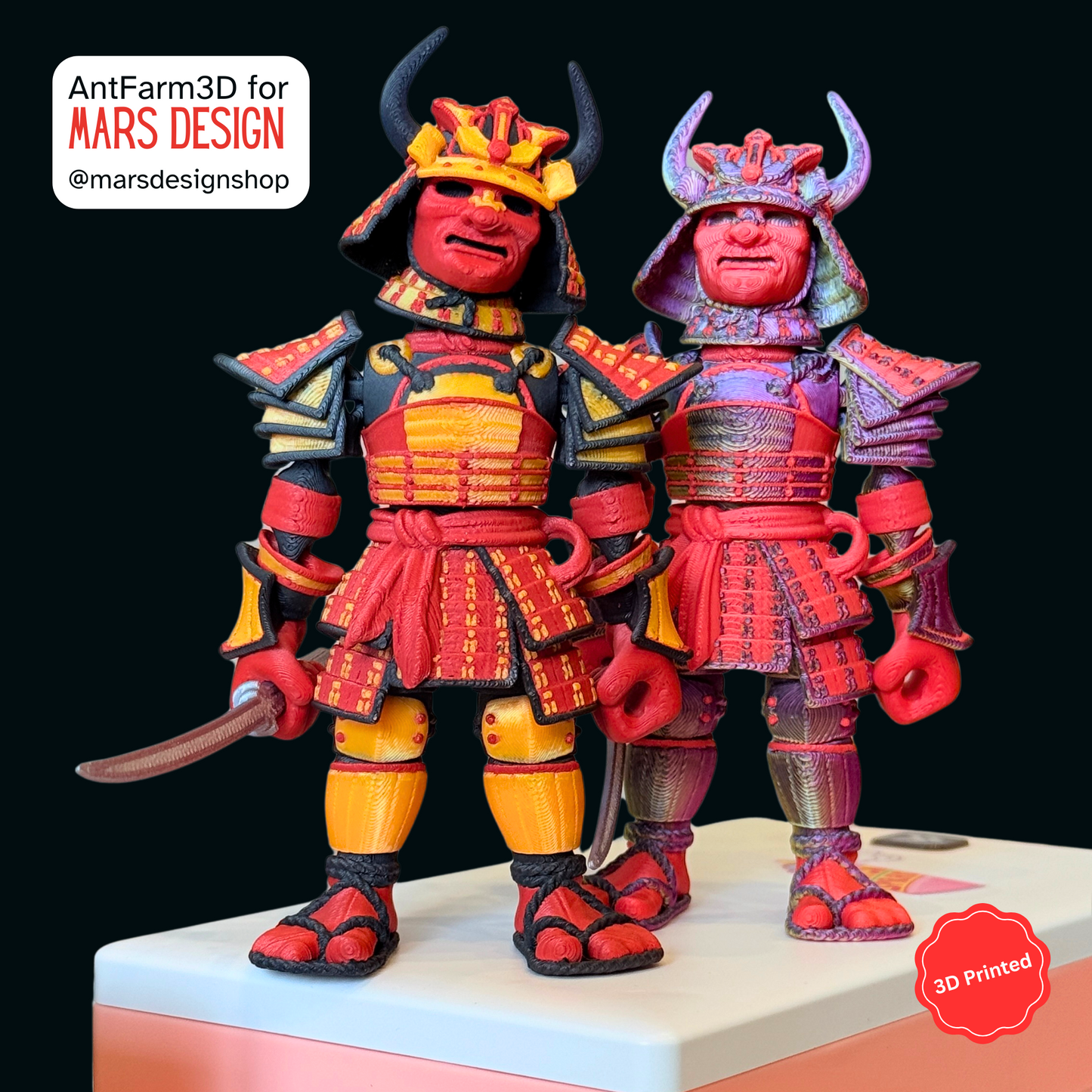 ⚔️ 3D დაბეჭდილი სათამაშო სამურაი / 3D Printed Toy Samurai