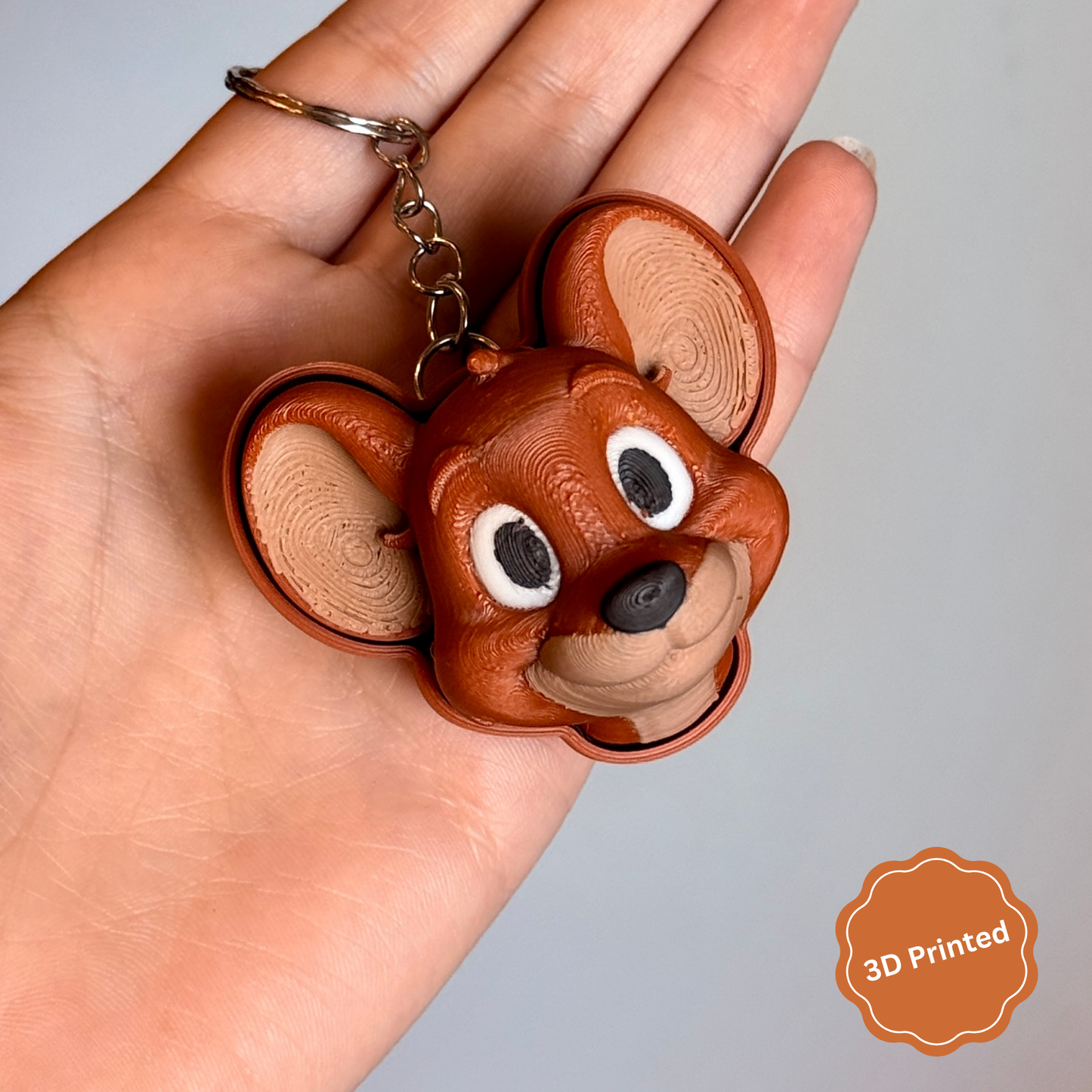 😺🐁 3D დაბეჭდილი ტომი და ჯერი ქლიქერი ბრელოკი / 3D Printed Tom and Jerry Fidget Toy Keychain