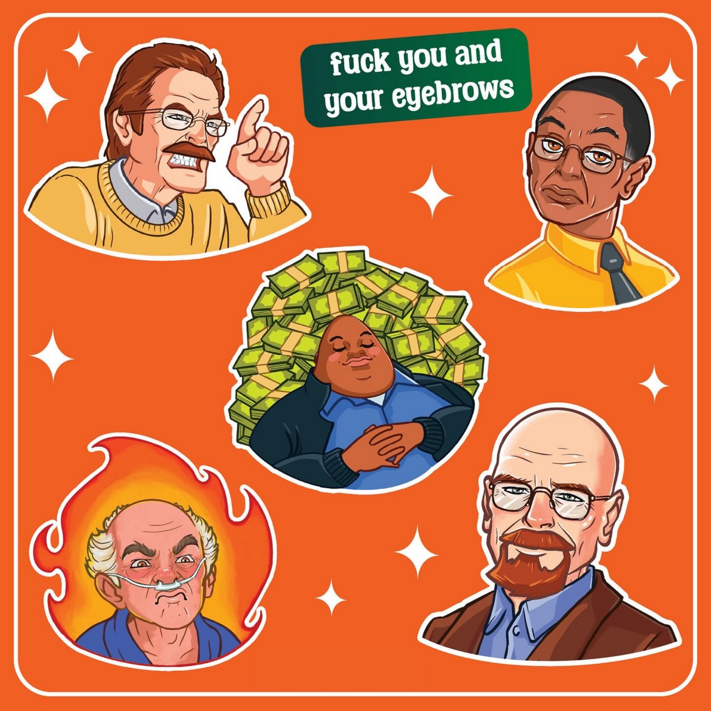 Breaking Bad სტიკერების შეკვრა 6ც