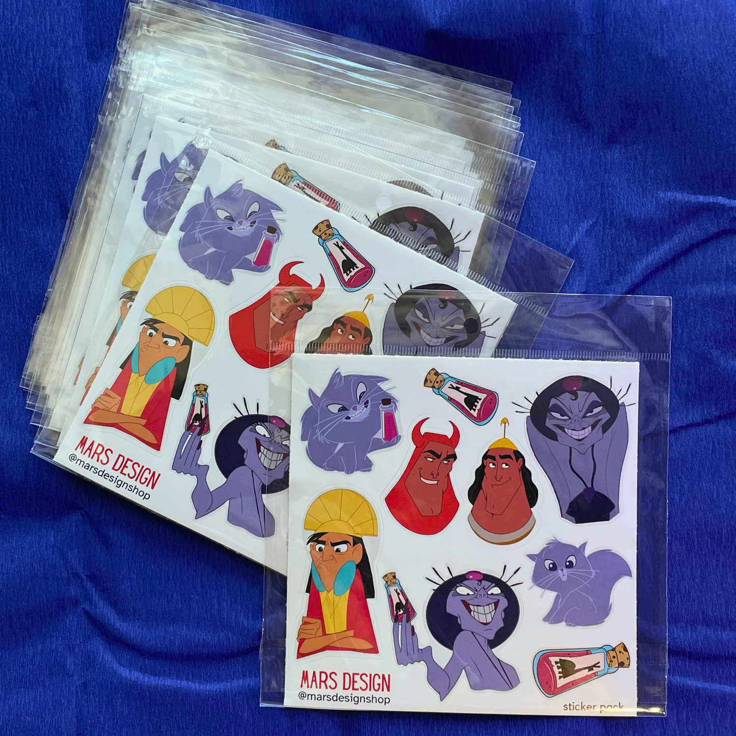 YZMA & Emperor Kuzco სტიკერების შეკვრა 9ც
