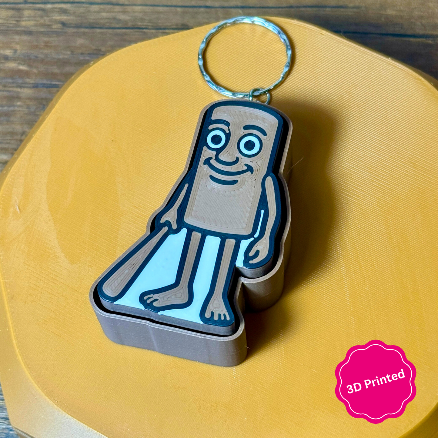 3D დაბეჭდილი ტრალალერო ტრალალა ქლიქერი ბრელოკი 2ც. / 3D Printed Tralalero Tralala Fidget Toy Keychain 2pcs.