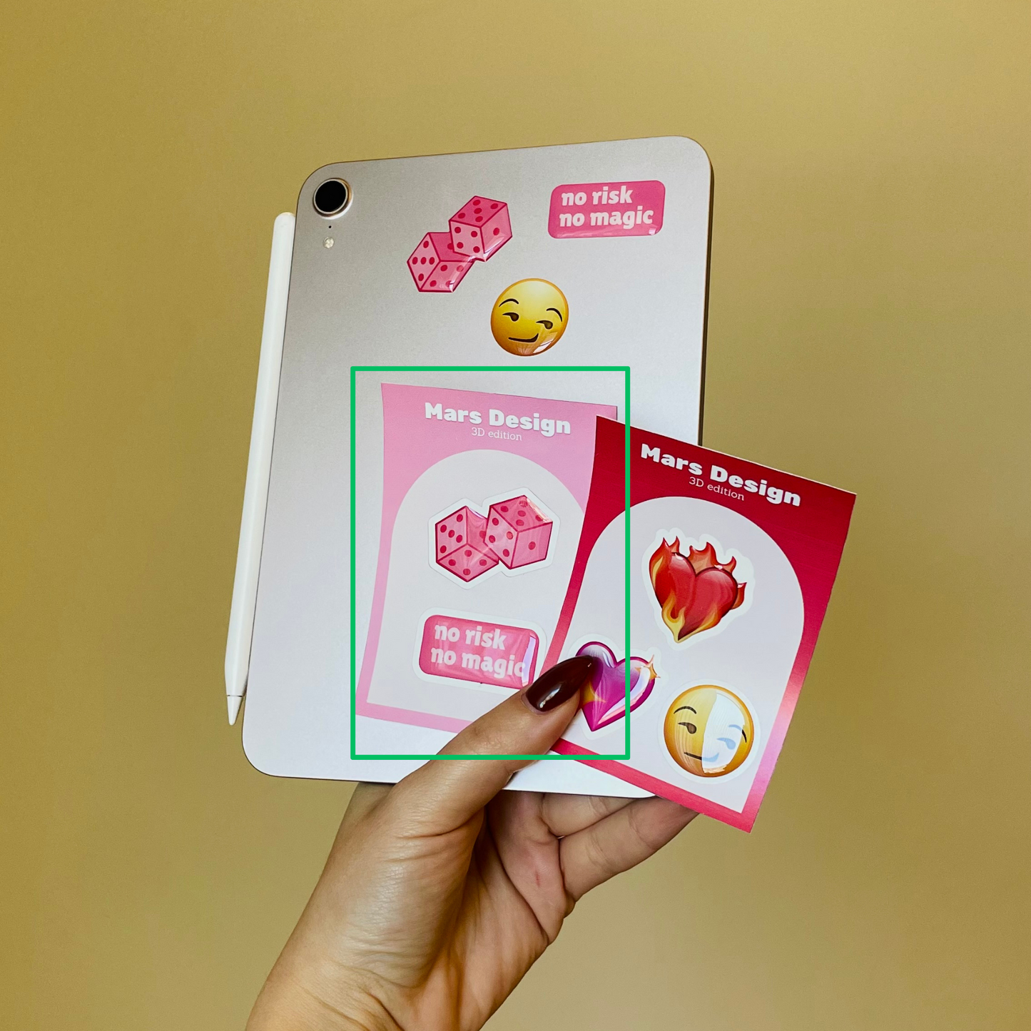3D No Risk No Magic mini sticker pack მოცულობითი სტიკერები