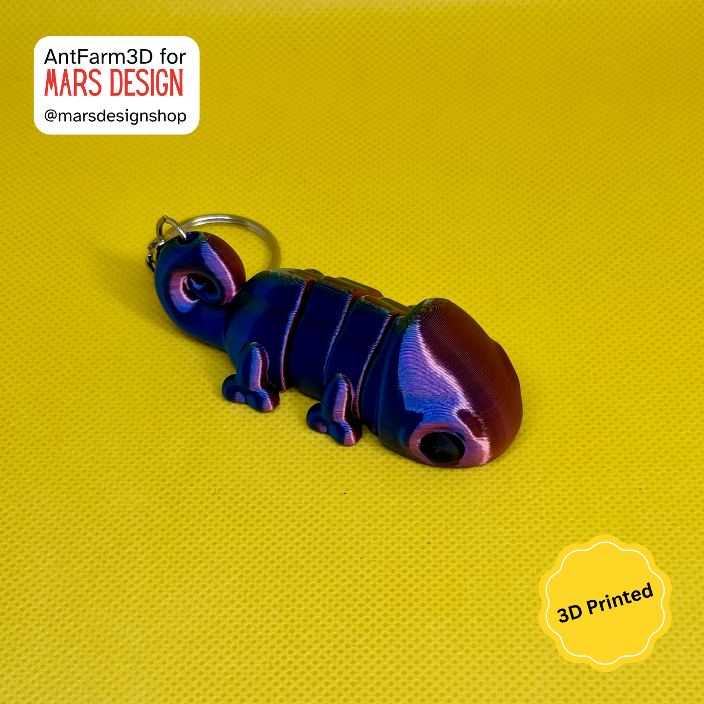 ๐ฆ 3D แแแแแญแแแแ แฅแแแแแแแแ แแ แแแแแ / 3D Printed Chameleon Keychain