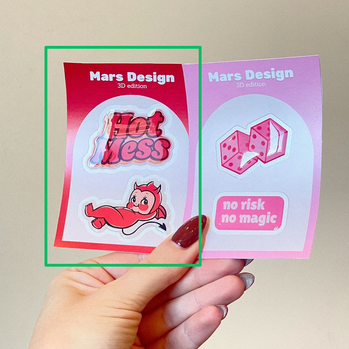 3D Hot Mess mini sticker pack მოცულობითი სტიკერები