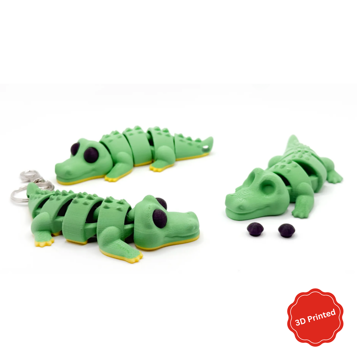 3D Printed ნიანგი ბრელოკი / Crocodile Keychain