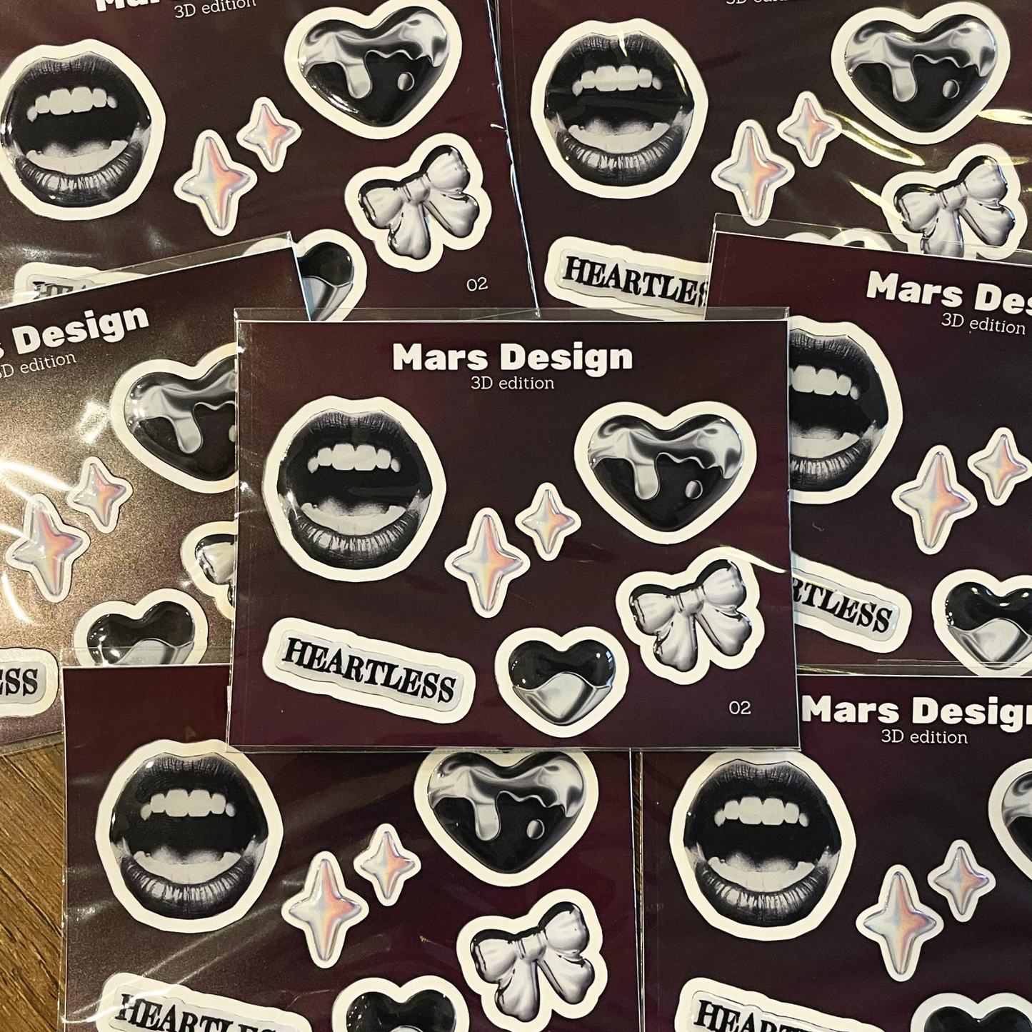 3D Heartless sticker pack მოცულობითი სტიკერები