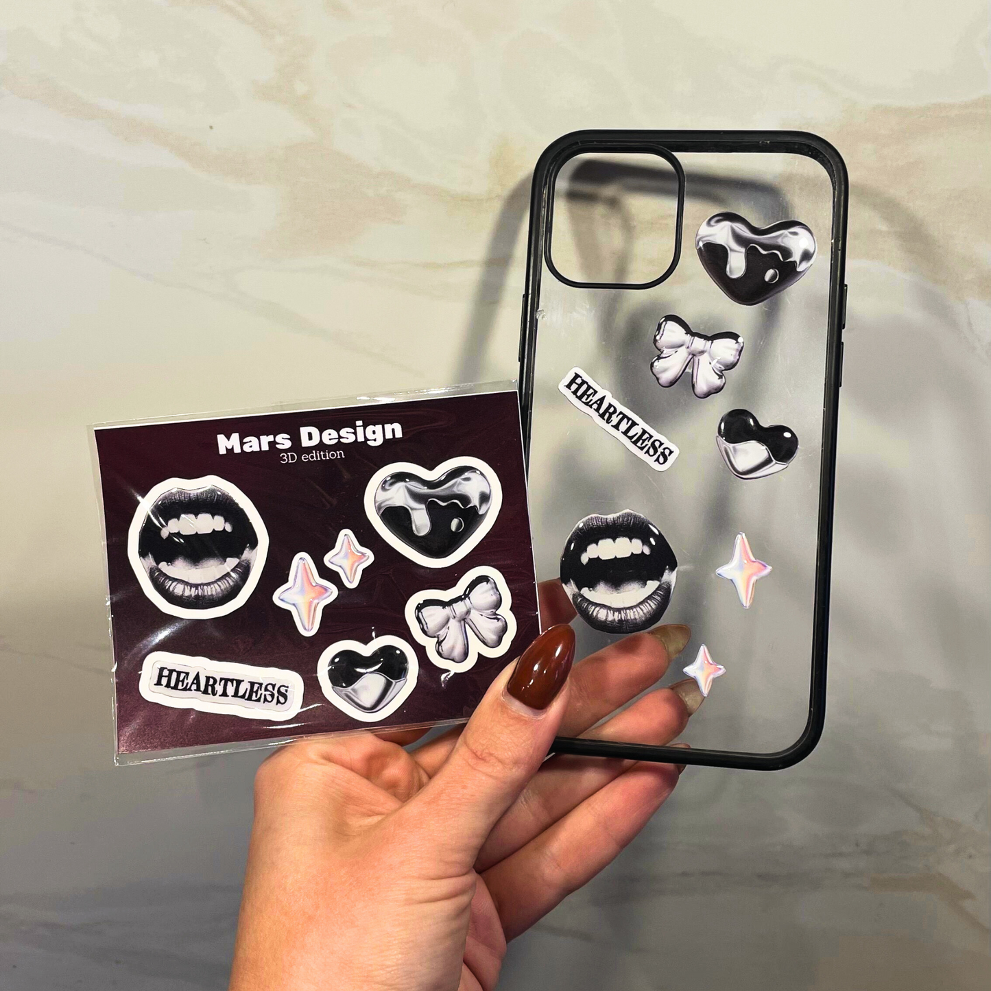 3D Heartless sticker pack მოცულობითი სტიკერები