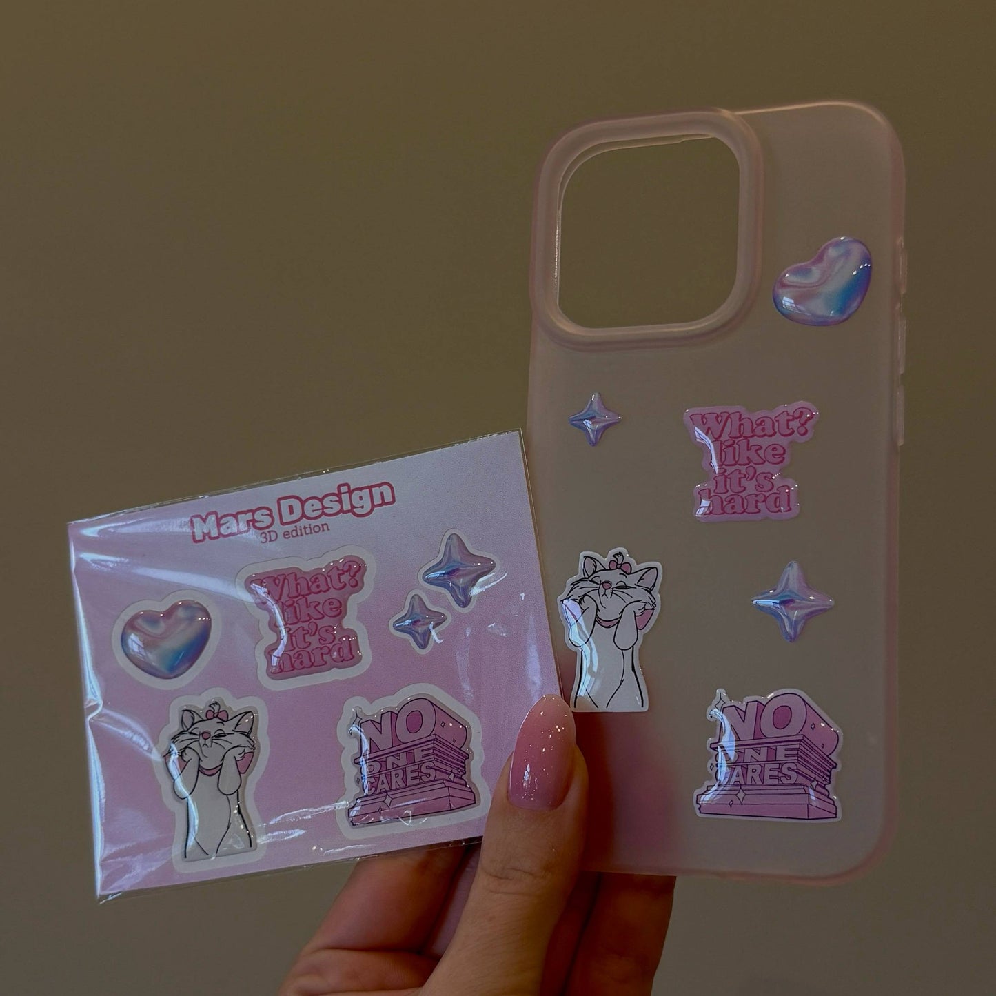 3D No One Cares sticker pack - მოცულობითი სტიკერები 6ც