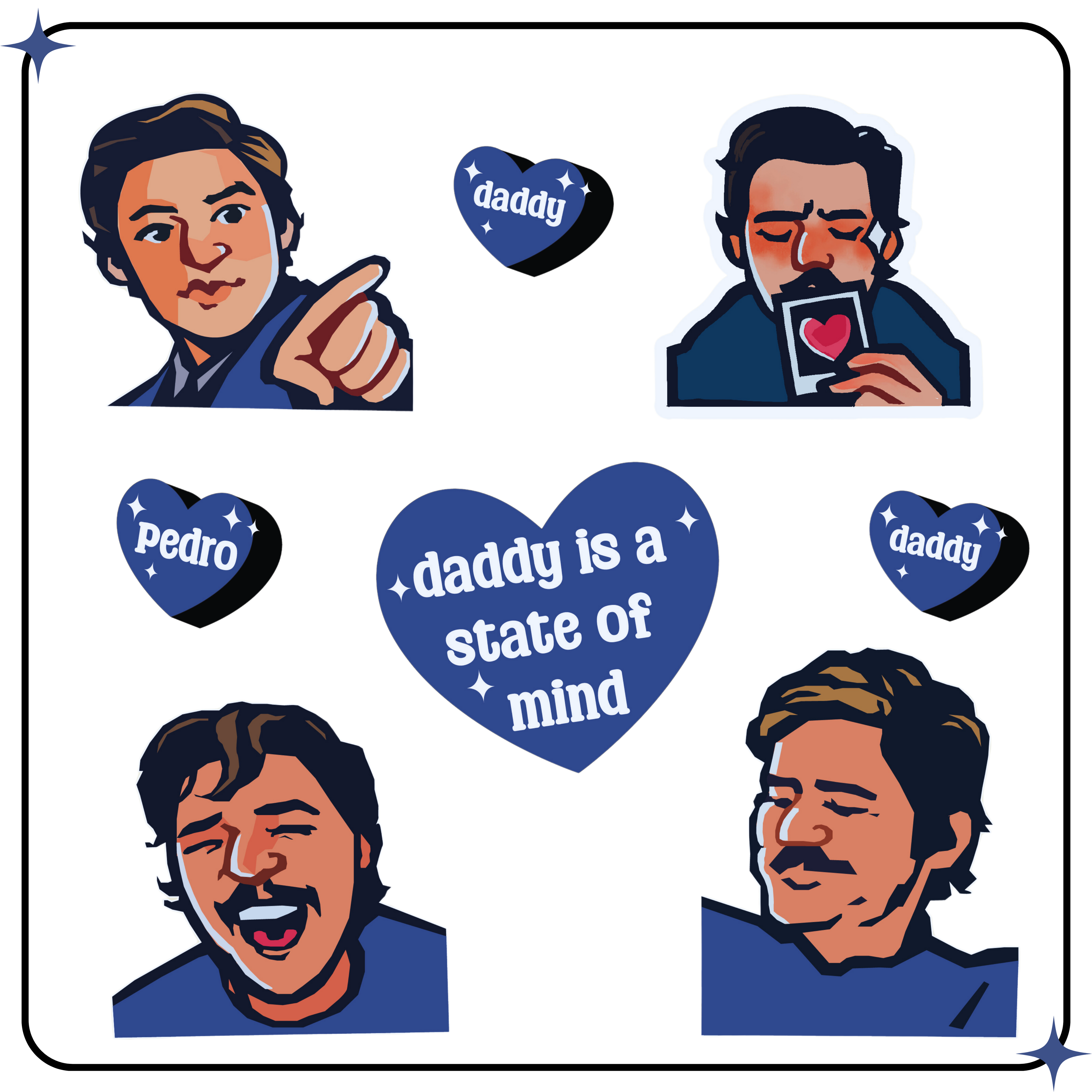 Pedro Pascal სტიკერების შეკვრა