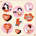 GRL PWR სტიკერების შეკვრა 9ც