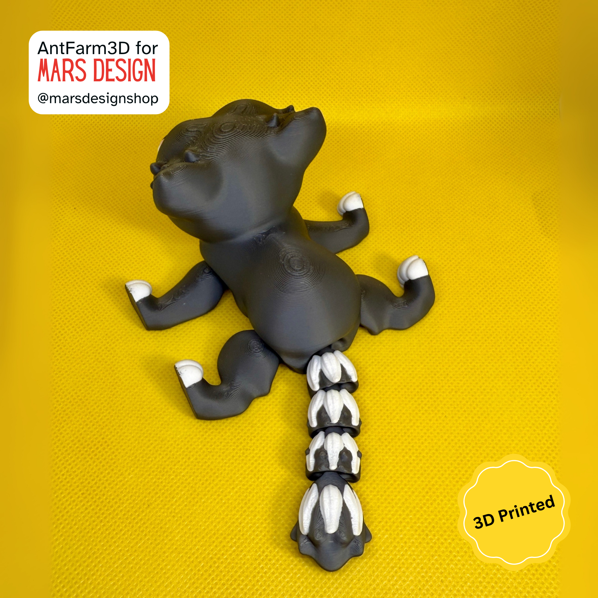 🐾 3D დაბეჭდილი ფლექსი სათამაშო კატა /  3D Printed Flexi Cat