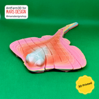 🌊 3D დაბეჭდილი ოკეანის ბინადარი მანტარეი /  3D Printed Manta Rey