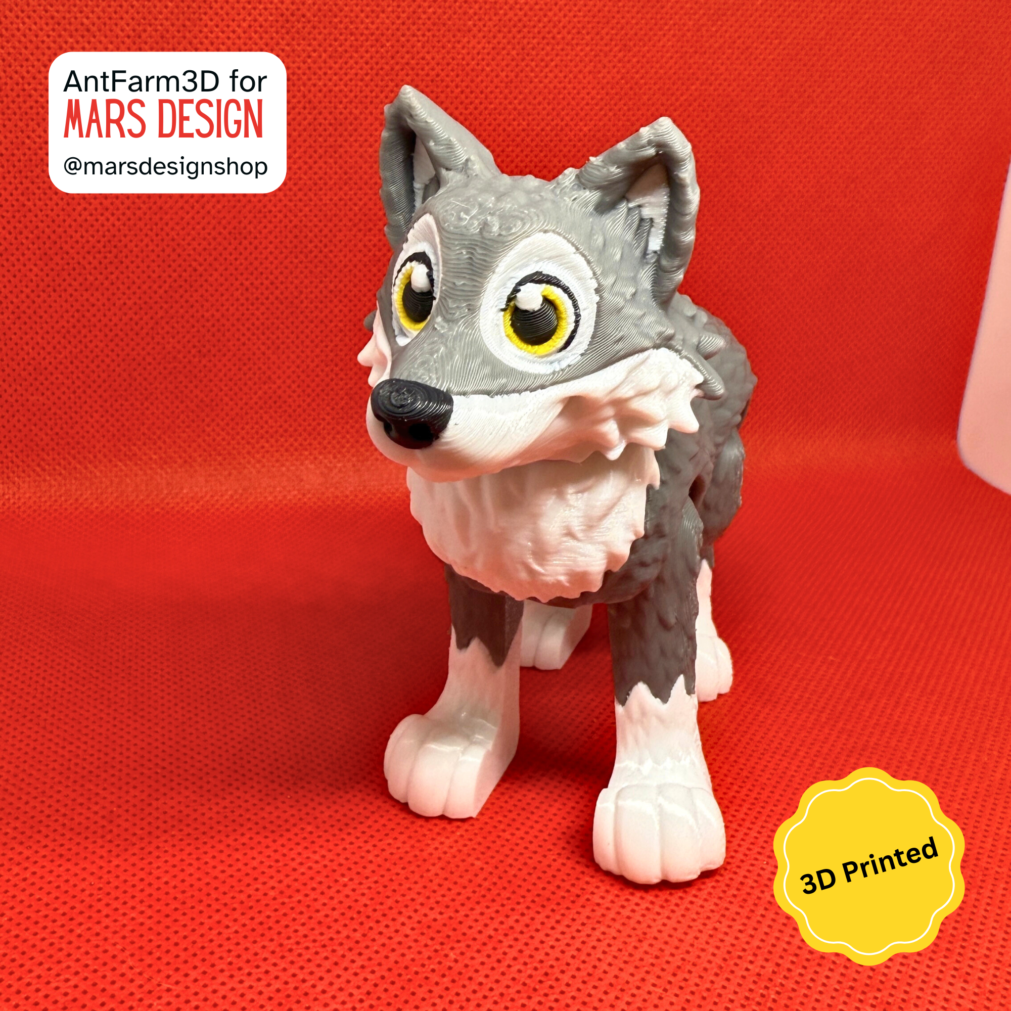 🐺 3D დაბეჭდილი სათამაშო მგელი / 3D Printed Toy Wolf