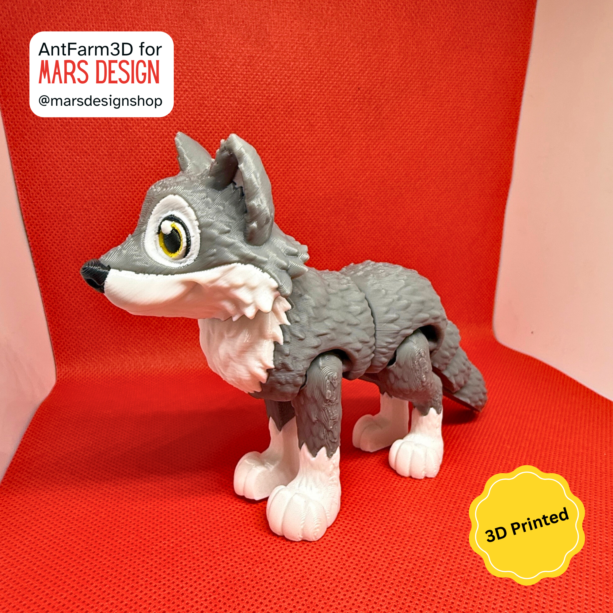🐺 3D დაბეჭდილი სათამაშო მგელი / 3D Printed Toy Wolf