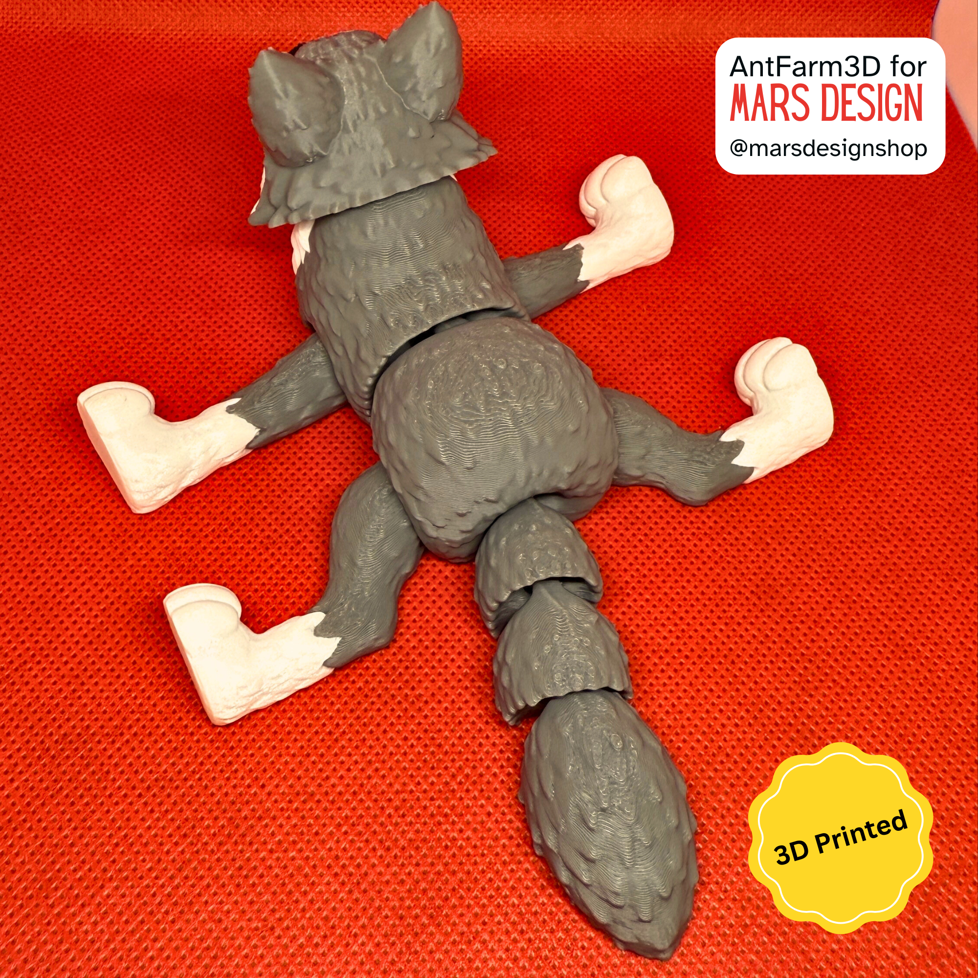 🐺 3D დაბეჭდილი სათამაშო მგელი / 3D Printed Toy Wolf