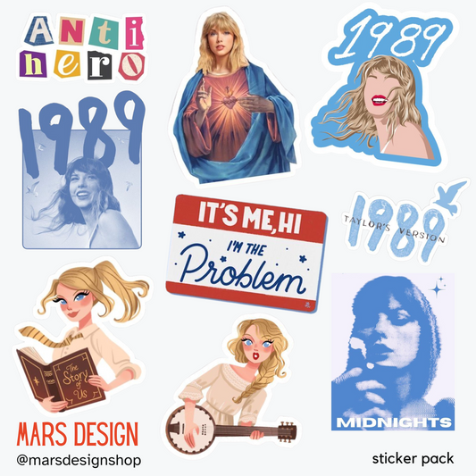 Taylor Swift სტიკერების შეკვრა 12ც