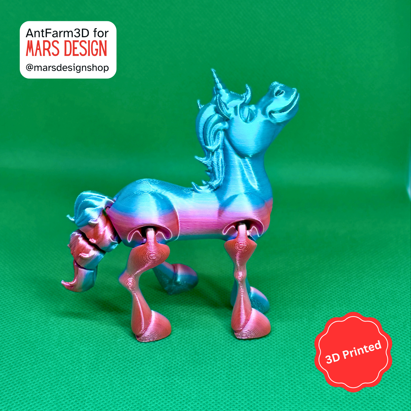 🌈 3D დაბეჭდილი სათამაშო მარტორქა / 3D Printed Toy Unicorn