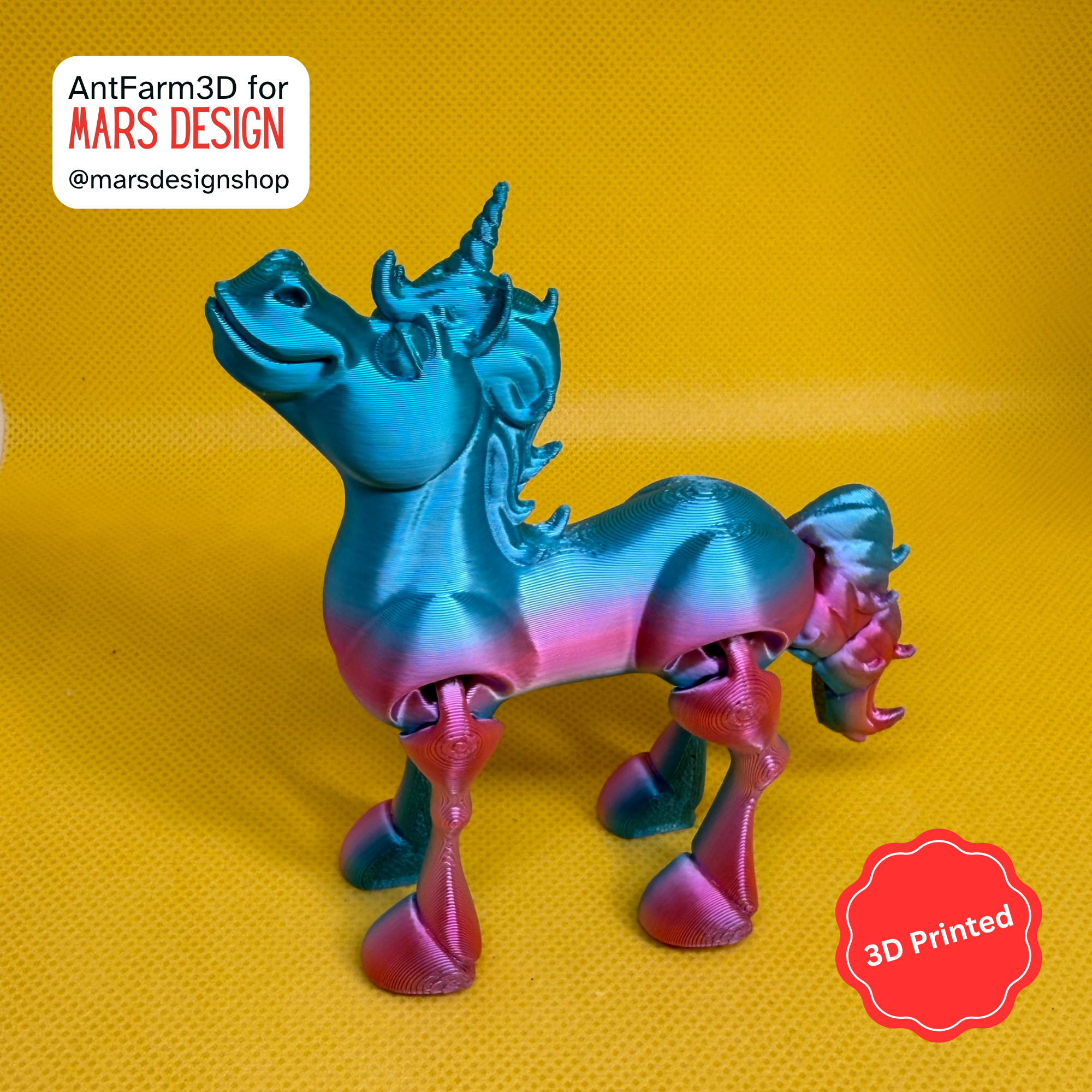 🌈 3D დაბეჭდილი სათამაშო მარტორქა / 3D Printed Toy Unicorn