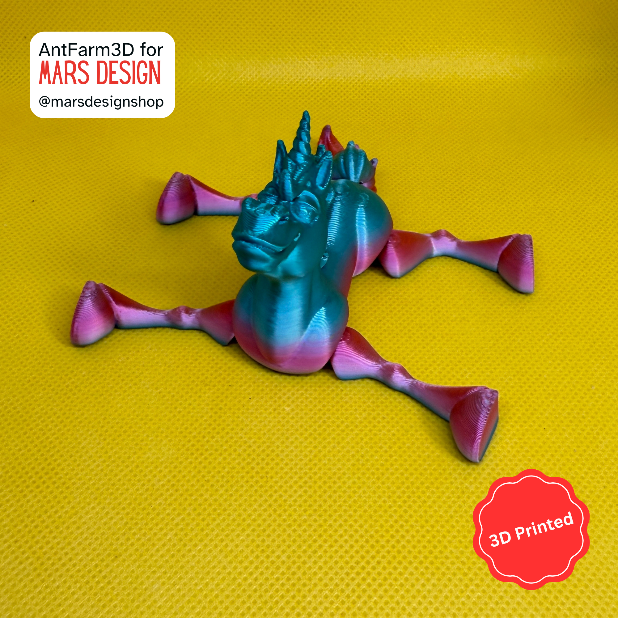 🌈 3D დაბეჭდილი სათამაშო მარტორქა / 3D Printed Toy Unicorn
