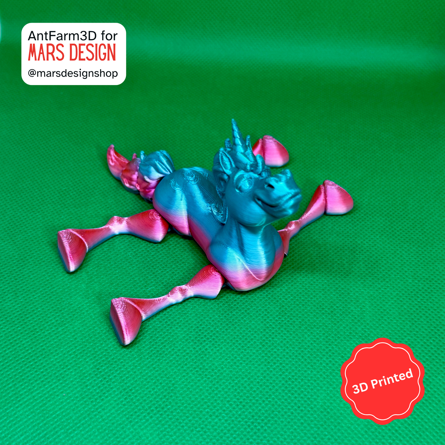 🌈 3D დაბეჭდილი სათამაშო მარტორქა / 3D Printed Toy Unicorn