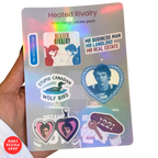 Heated Rivalry vinyl holographic Sticker Pack / ცეცხლოვანი მეტოქეობა ვინილის სტიკერების ნაკრები ჰოლოგრაფიული ლამინაციით 7ც.