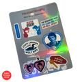 Heated Rivalry vinyl holographic Sticker Pack / ცეცხლოვანი მეტოქეობა ვინილის სტიკერების ნაკრები ჰოლოგრაფიული ლამინაციით 7ც.