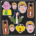 Bojack Horseman სტიკერების შეკვრა 9ც