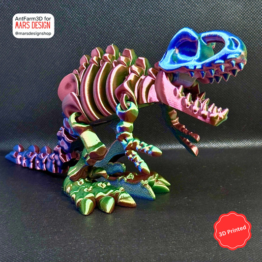 🦖 3D დაბეჭდილი ტირანოზავრი ჩინჩხი / 3D Printed Tyrannosaurus Skeleton