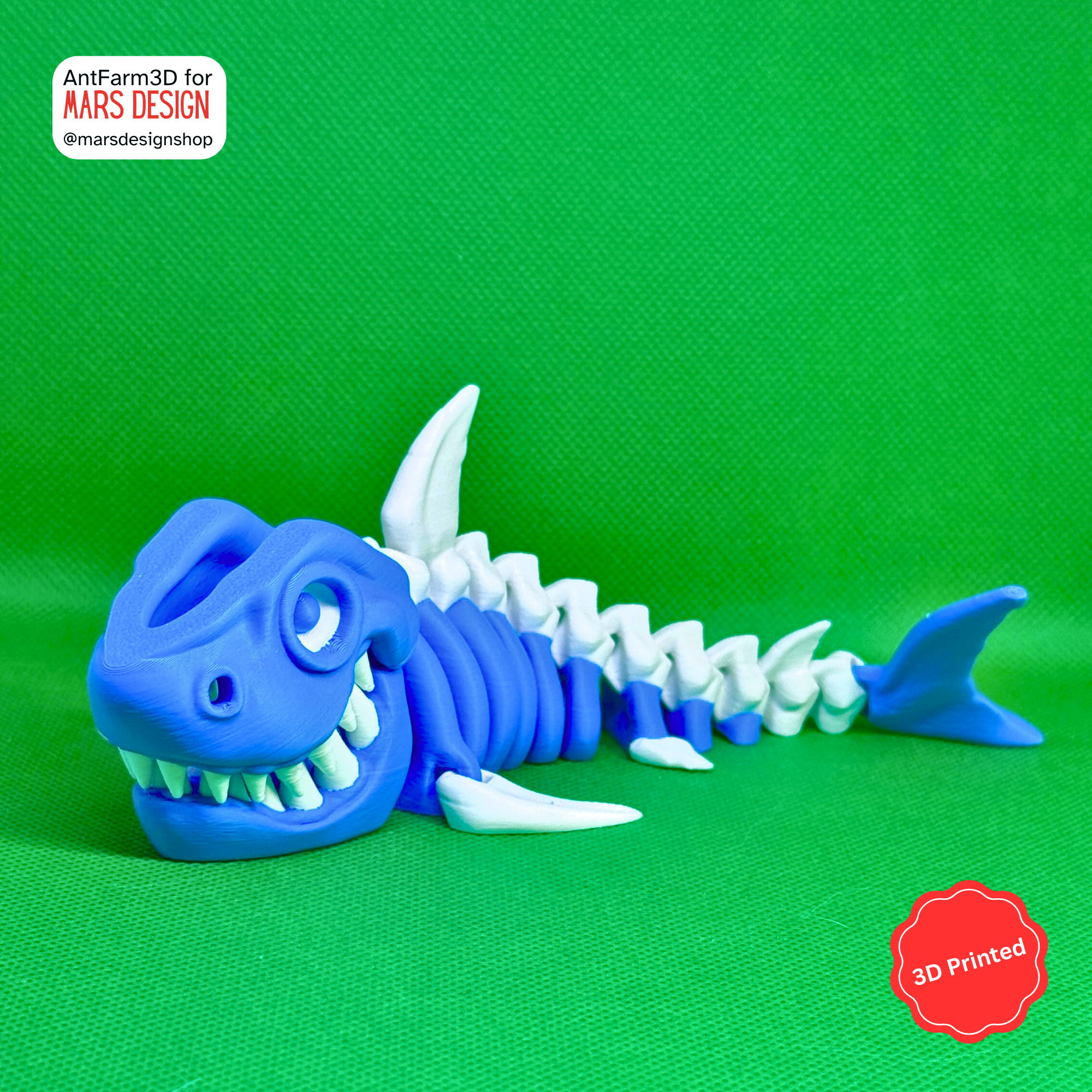 🦈 3D დაბეჭდილი ზვიგენის ჩონჩხი / 3D Printed Shark Skeleton