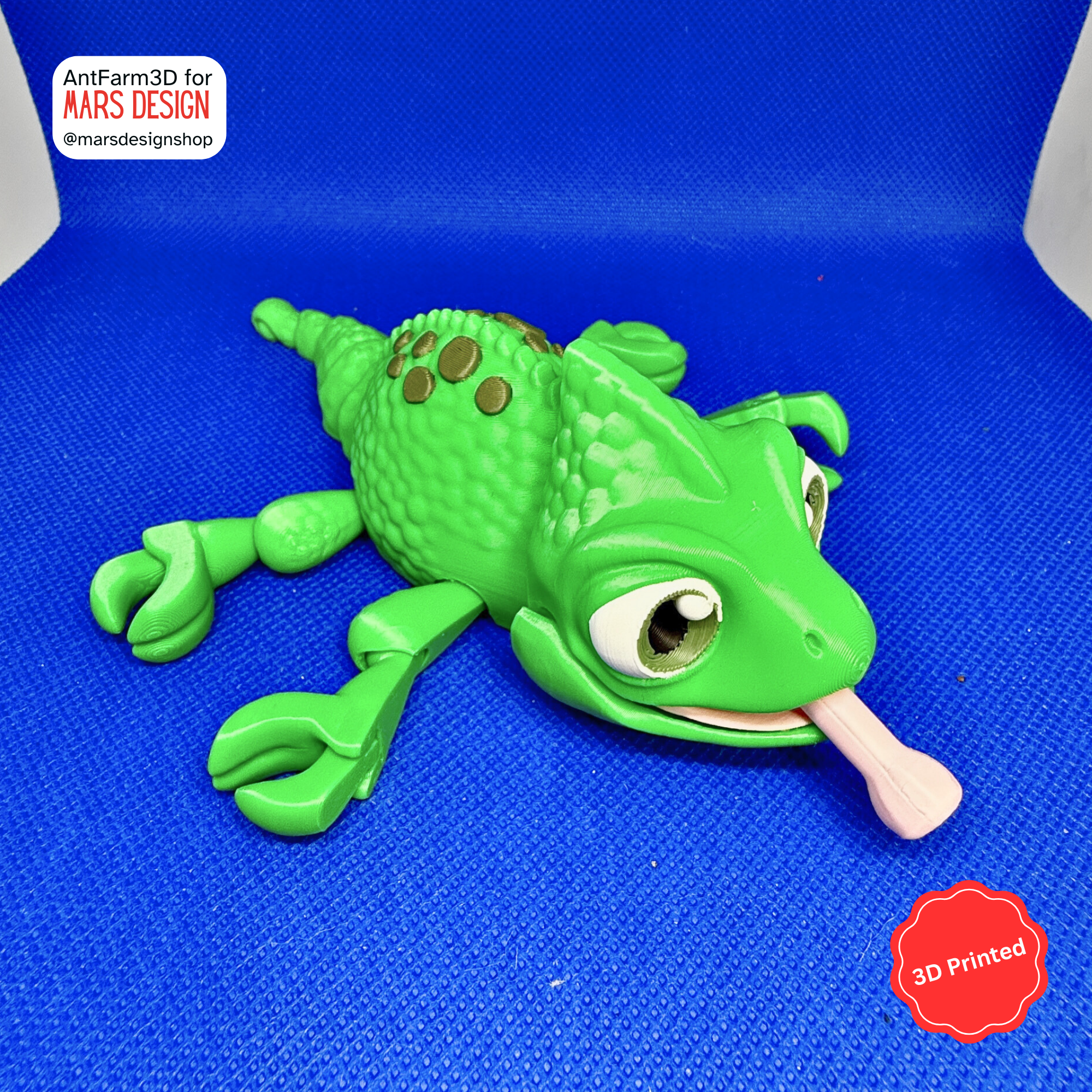 🦎 3D დაბეჭდილი სათამაშო ქამელეონი / 3D Printed Toy Chameleon