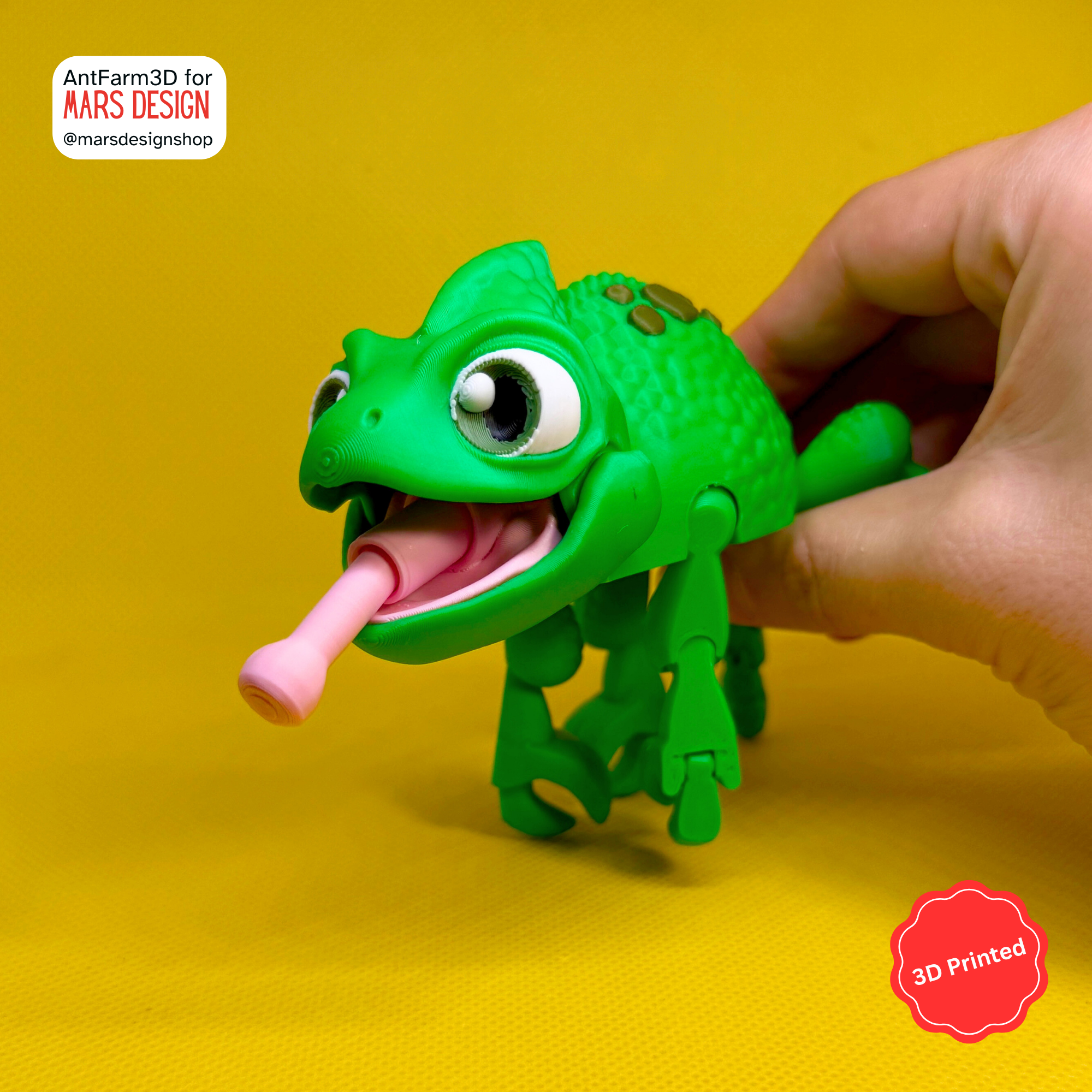 🦎 3D დაბეჭდილი სათამაშო ქამელეონი / 3D Printed Toy Chameleon