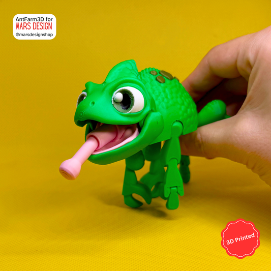 🦎 3D დაბეჭდილი სათამაშო ქამელეონი / 3D Printed Toy Chameleon
