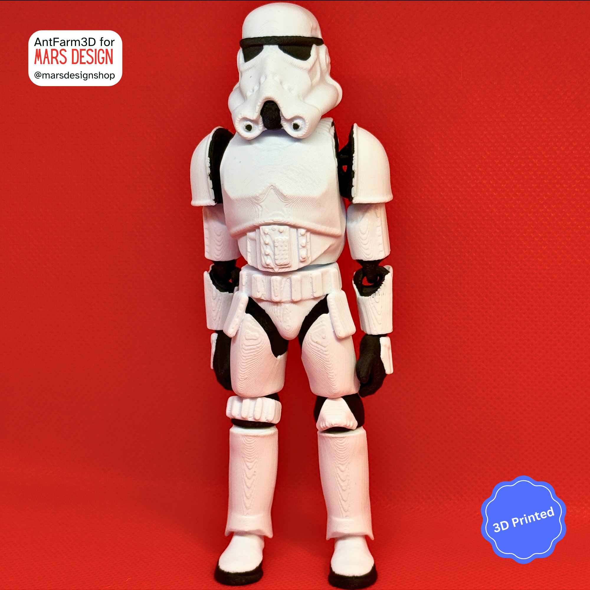 🛡️ 3D დაბეჭდილი სათამაშო შტორმტრუპერი / 3D Printed Toy Stormtrooper