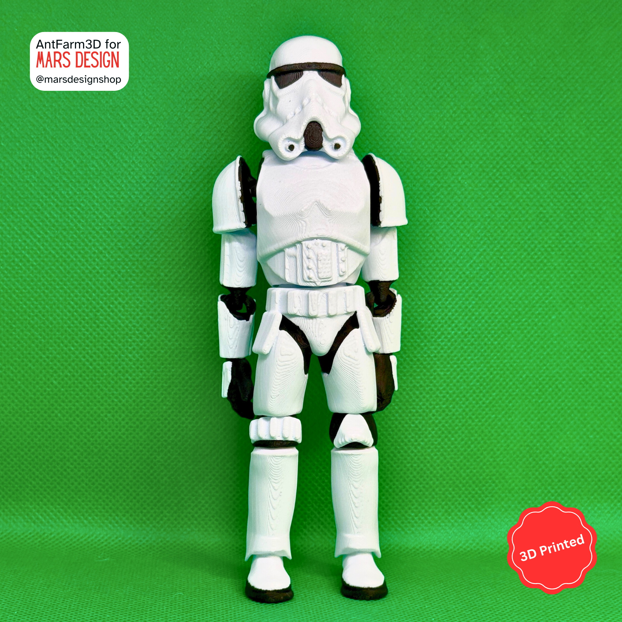 🛡️ 3D დაბეჭდილი სათამაშო შტორმტრუპერი / 3D Printed Toy Stormtrooper