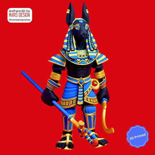 ⚔️ 3D დაბეჭდილი ანუბისის ფიგურა / 3D Printed Toy Anubis