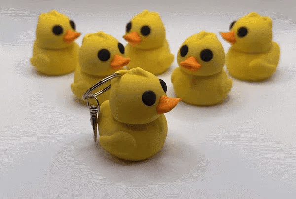 3D Printed კვატა ბრელოკი / Duckling Keychain