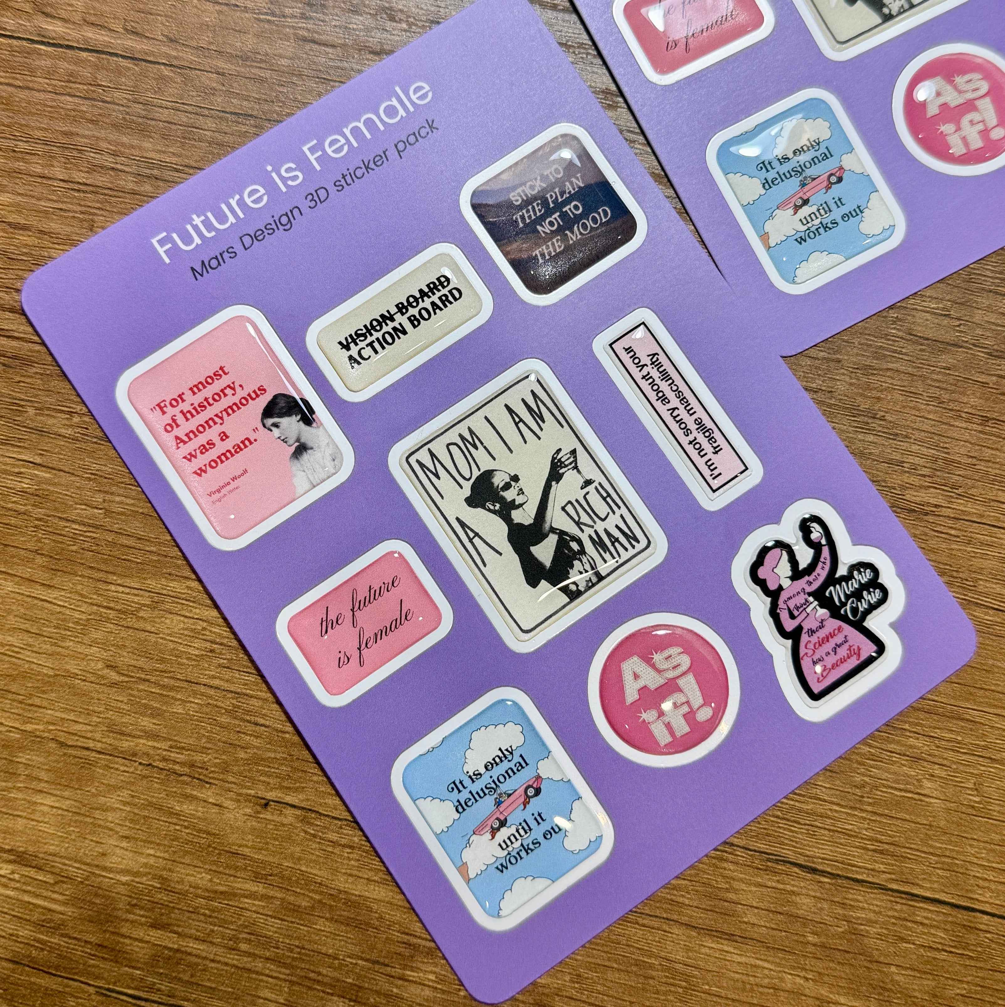 Future is Female sticker pack მოცულობითი სტიკერები