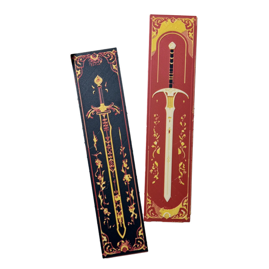 3D დაბეჭდილი სანიშნები 2ც. ხმლები / 3D Printed Bookmarks 2pcs. Swords black