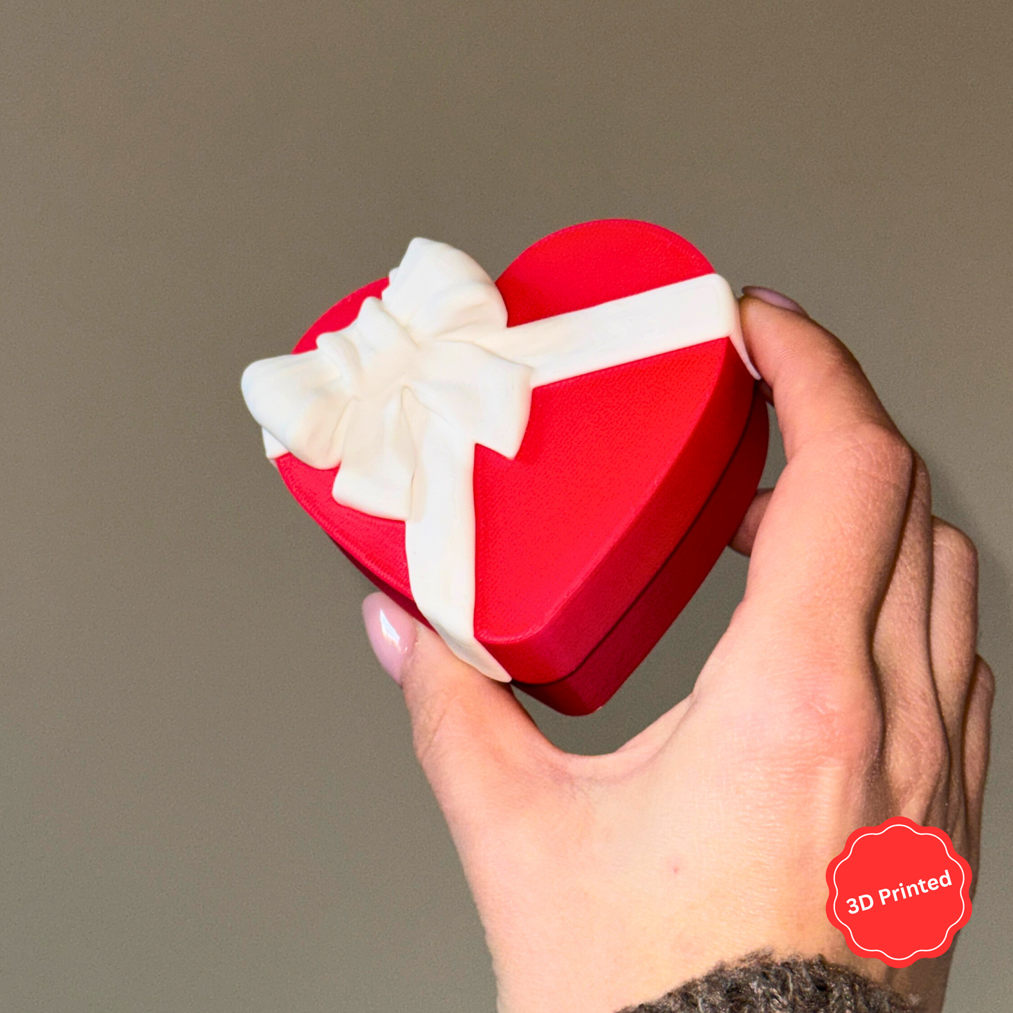 💝 3D დაბეჭდილი შოკოლადის ქლიქერები გულის ფორმის ყუთში წითელი / 3D Printed Chocolate clickers in Heart shaped box Red