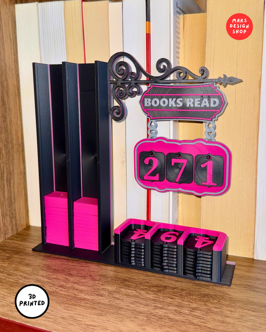 📚 3D დაბეჭდილი წაკითხული წიგნის მთვლელი / 3D Printed Book Tracker
